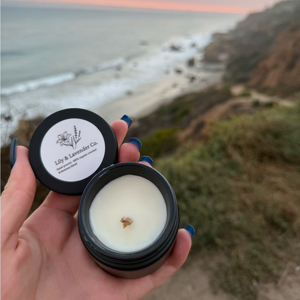 2oz Lemon verbena scented, organic, non toxic Candle